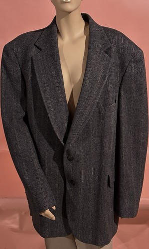 Vintage men’s Stratgmore Wool Herringbone Tweed Blazer - Picture 4 of 12