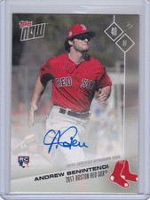 2017 TOPPS NOW Autograph ANDREW BENINTENDI Road to Opening Day #OD-22A Red Sox