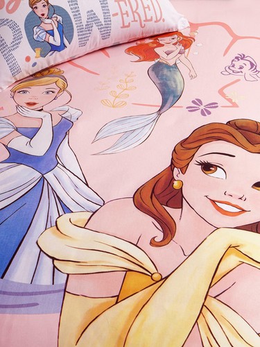 Disney Princesa Funda Edredón Individual Juego 2-in-1 Diseño Belle Ariel Algodón - Imagen 5 de 5