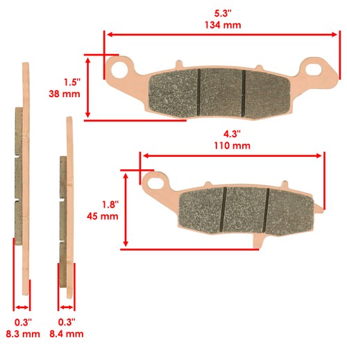 Front And Rear Brake Pads for Kawasaki Vulcan 1600 Nomad VN1600 VN 1600 2005-08 - Picture 2 of 8