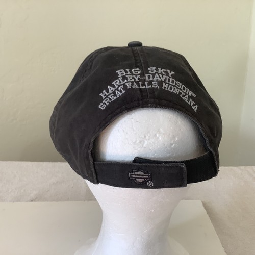 Harley-Davidson Big Sky Great Falls, Montana Baseball Cap Adjustable Black - Picture 3 of 6