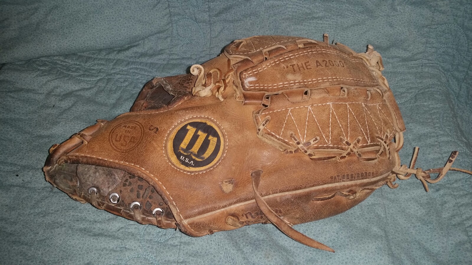 Vendimia temprana Wilson A2000 XL Hecho en EE. UU. guante de béisbol Vendimia temprana Wilson A2000 XL Hecho en EE. UU. guante de béisbol