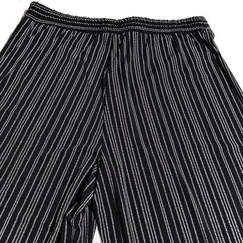 Adrianna Papell BLACK White Stripe Wide Leg Pull On Cropped Pants Size XL NWT - Picture 8 of 11
