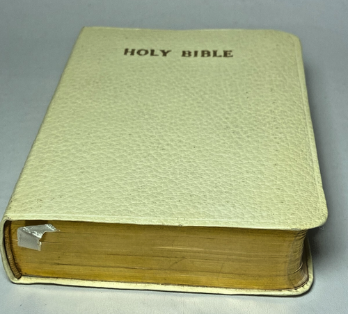 KJV Bibel Welt Verlag weiß Kunstleder Miniatur Vintage 507 - Bild 5 von 13