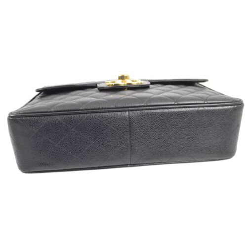 Chanel Black Calfskin Jumbo Classic Flap Shoulder Bag 140863 - Picture 3 of 7