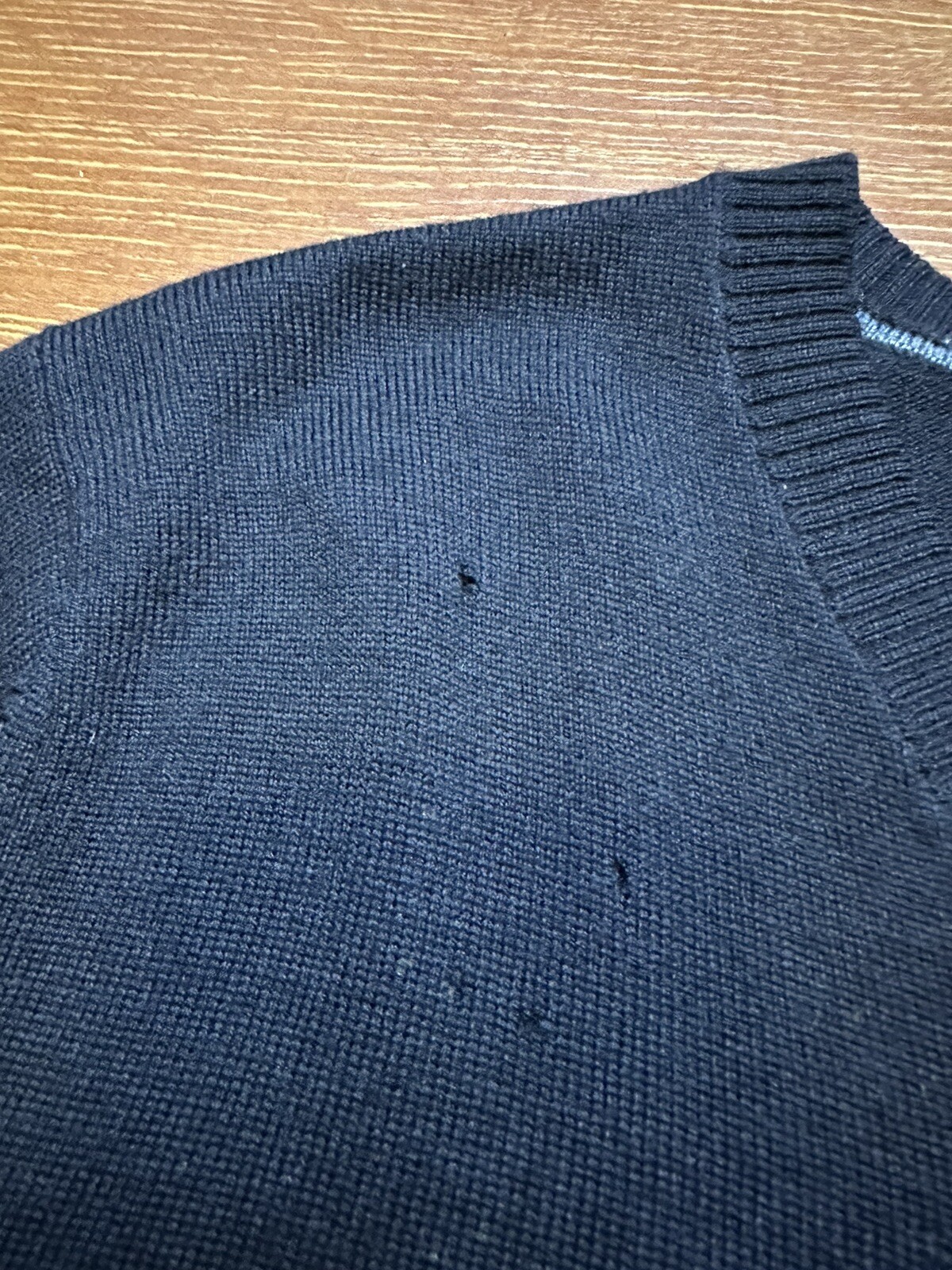 Banana Republic Pull Over Sweater Mens S Black 100 Extra Fine Merino