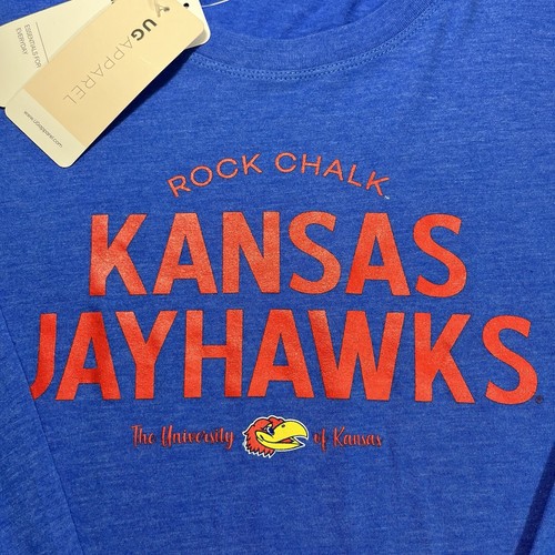 Kansas Jayhawks Men's Medium T-Shirt Long Sleeve UG Apparel Rock Chalk Blue - Picture 2 of 11