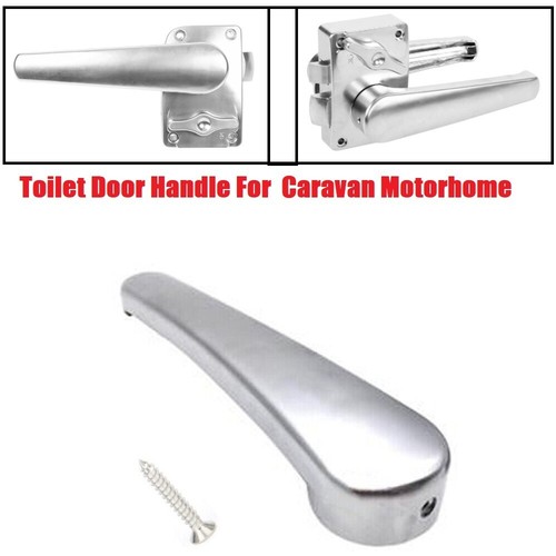 2x Silver Toilet Door Handle for Elddis Compass Bailey Hymer Caravan Motorhome - Picture 7 of 12