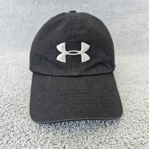  Under Armor Running Hat Womens Lightweight Baseball Cap OSFM Faded Black Silver - Picture 3 of 24