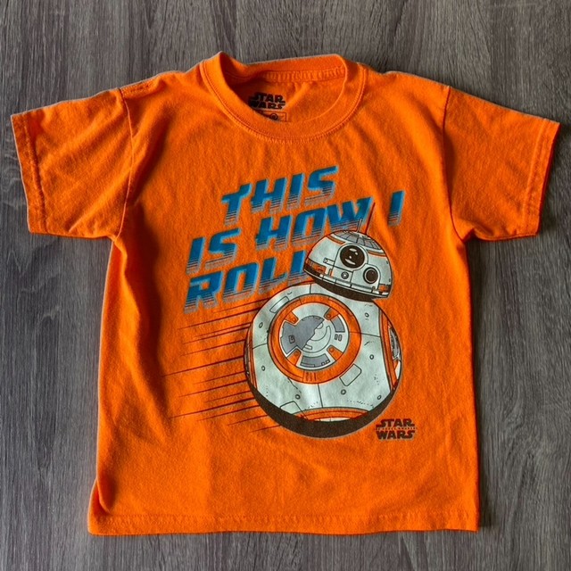 STAR WARS Boy's "This Is How I Roll" BB8 Orange Short Sleeve T-Shirt Tee Top STAR WARS Boy's "This Is How I Roll" BB8 Orange Short Sleeve T-Shirt Tee Top