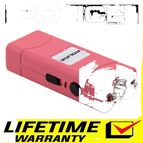 PINK Defense Metal Military Stun Gun 300 Million Volt Rechargeable
