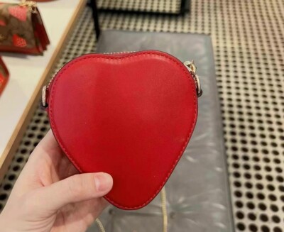 ◾️ARTS＆SCIENCE leather coin case red Coach Strawberry Coin Case Purse / Crossbody Electric RED