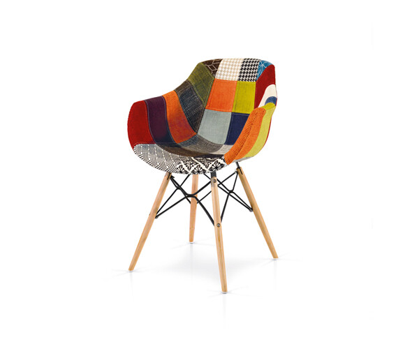 Silla Patchwork Confort Design Ergonómico Robusto Piernas Madera Haya Silla Patchwork Confort Design Ergonómico Robusto Piernas Madera Haya