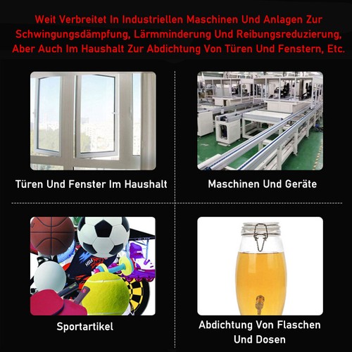 1mm-25mm Silikonkautschuk Rundstreifen Schwammstreifen Wasserdicht Dichtung Weiß - Picture 5 of 11
