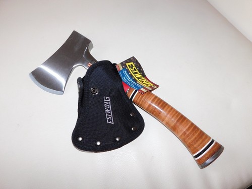 Estwing E24A Hatchet Sportsman's Axe w/Genuine Leather Grip, Nylon Sheath S-DShp - Picture 2 of 2