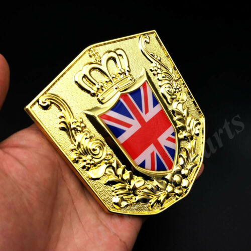 Metal The Union Jack UK Flag Royal Crown VIP Auto Aufkleber Grille Emblem Badge - Bild 3 von 6