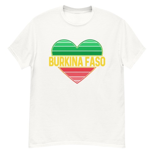 Burkina Faso Heart T-Shirt | Unisex Adults Sizes S-5XL | Burkinese Flag Colors - Picture 15 of 16
