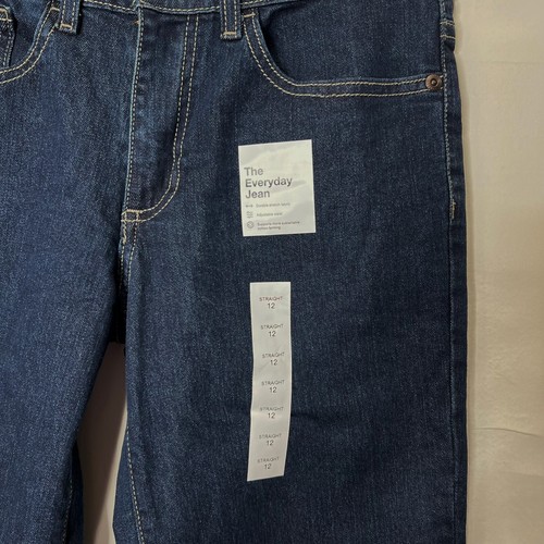 NWT Sonoma Boy’s Jeans sz 12 Everyday Dark Wash Straight Pants Adjustable Waist - Picture 5 of 10