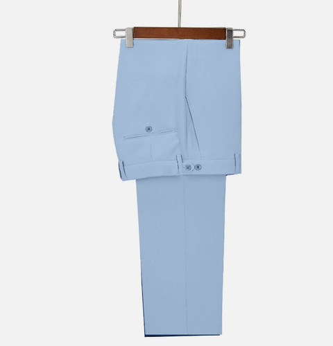 Pantaloni uomo business pantaloni sposo formale smoking festa ballo regular fit grandi alti - Foto 20 di 40