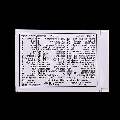 5Pcs Reference Keyboard Shortcut Sticker Adhesive For Windows Laptop Stickers - Afbeelding 2 van 11