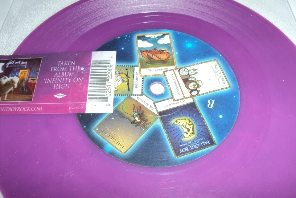 Fall Out Boy Vinyl - This Ain't A Scene, It's An Arms Race 7" - PURPLE! - Image 4 of 4