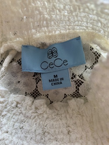 New CECE Lace Top Ivory, Medium - Picture 10 of 10