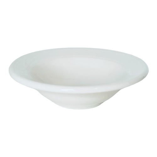 Homer Laughlin LYRICA White Embossed Curls Restaurant Ware Fruit Monkey Bowl - Picture 2 of 8