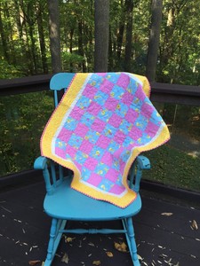 Quilt-Patchwork-Baby-Blanket-Pink-Blue-and-Yellow-100-cotton