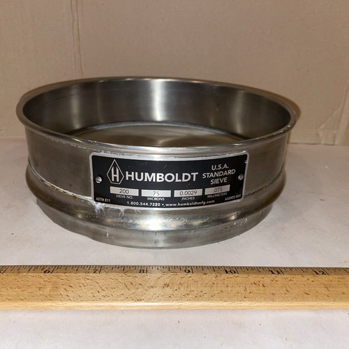 Humboldt USA Standard #200 Brass 8" Sieve - Picture 1 of 4