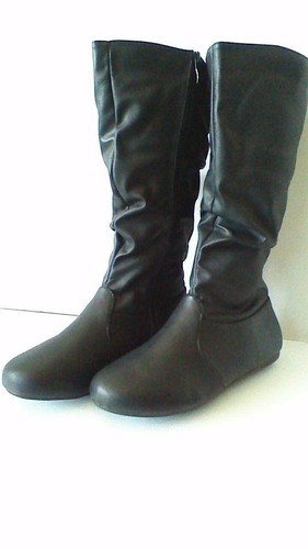 Women's Mid Calf Slouchy Black Brand New Boots Size 5, 7 - Picture 5 of 8