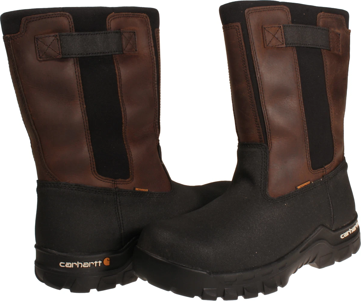 Carhartt Rugged Flex Mud Wellington Mens Work Boot Black Brown US