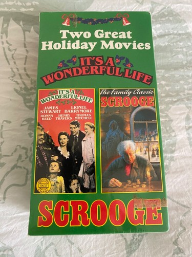1991 Holiday VHS 2 Movie Set Scrooge and It's A Wonderful Life Boxed Set Sealed - Picture 10 of 17