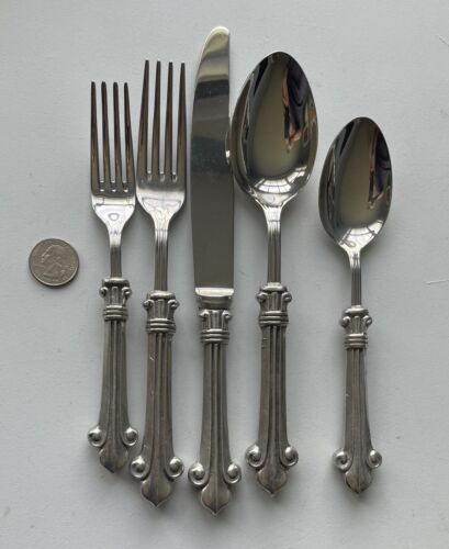 Arte Italica Giglio 5-teiliges Gedeck italienisches Kunsthandwerk Besteck - Bild 3 von 5
