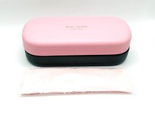 NEW AUTHENTIC KATE SPADE NY Pink/Green Sunglasses Hard Case W/ Cleaning Cloth.