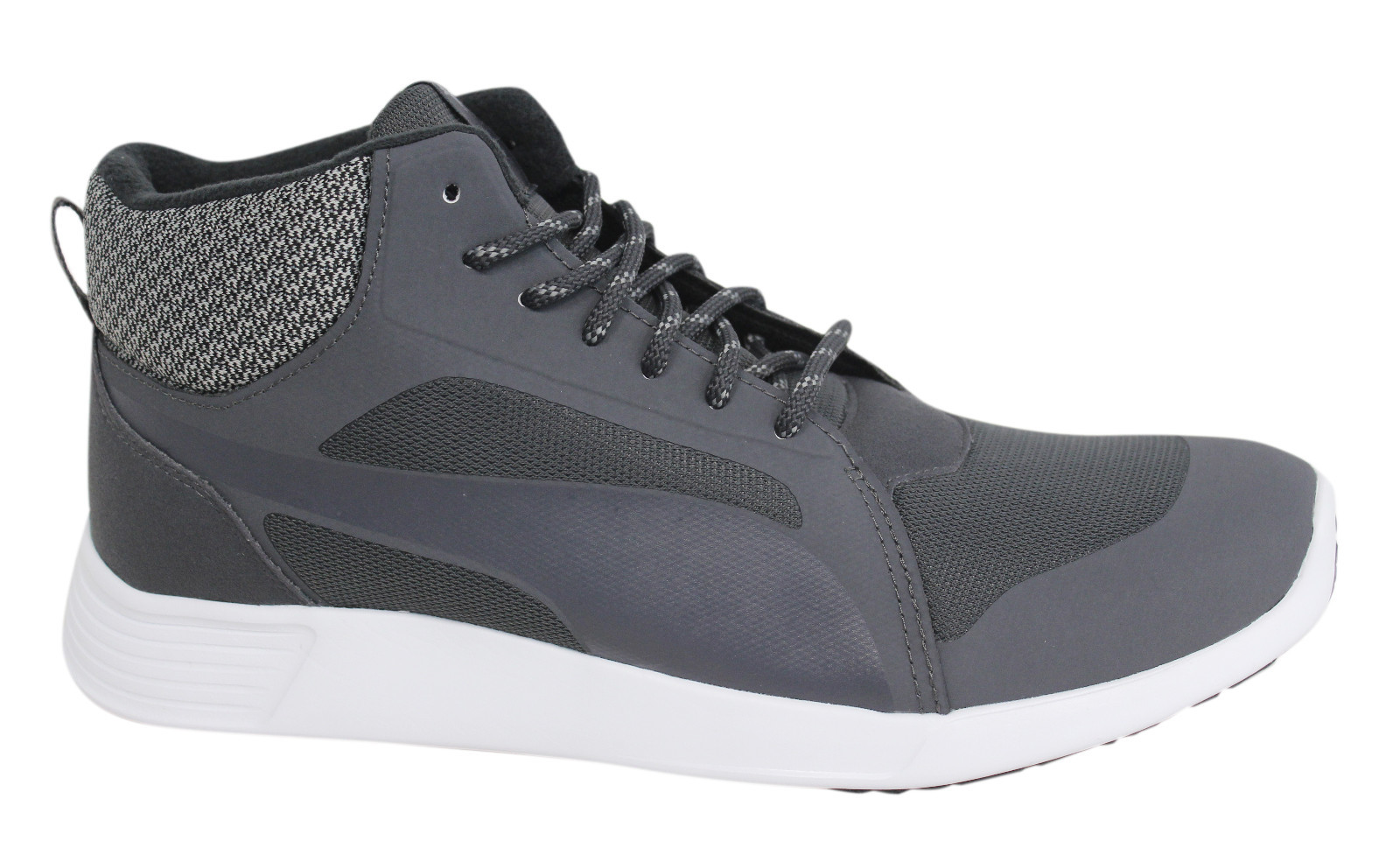 Pima ST Evo Demi Twill Mid Lace Up Grey Textile Mens Trainers 361219 01 M3 Pima ST Evo Demi Twill Mid Lace Up Grey Textile Mens Trainers 361219 01 M3