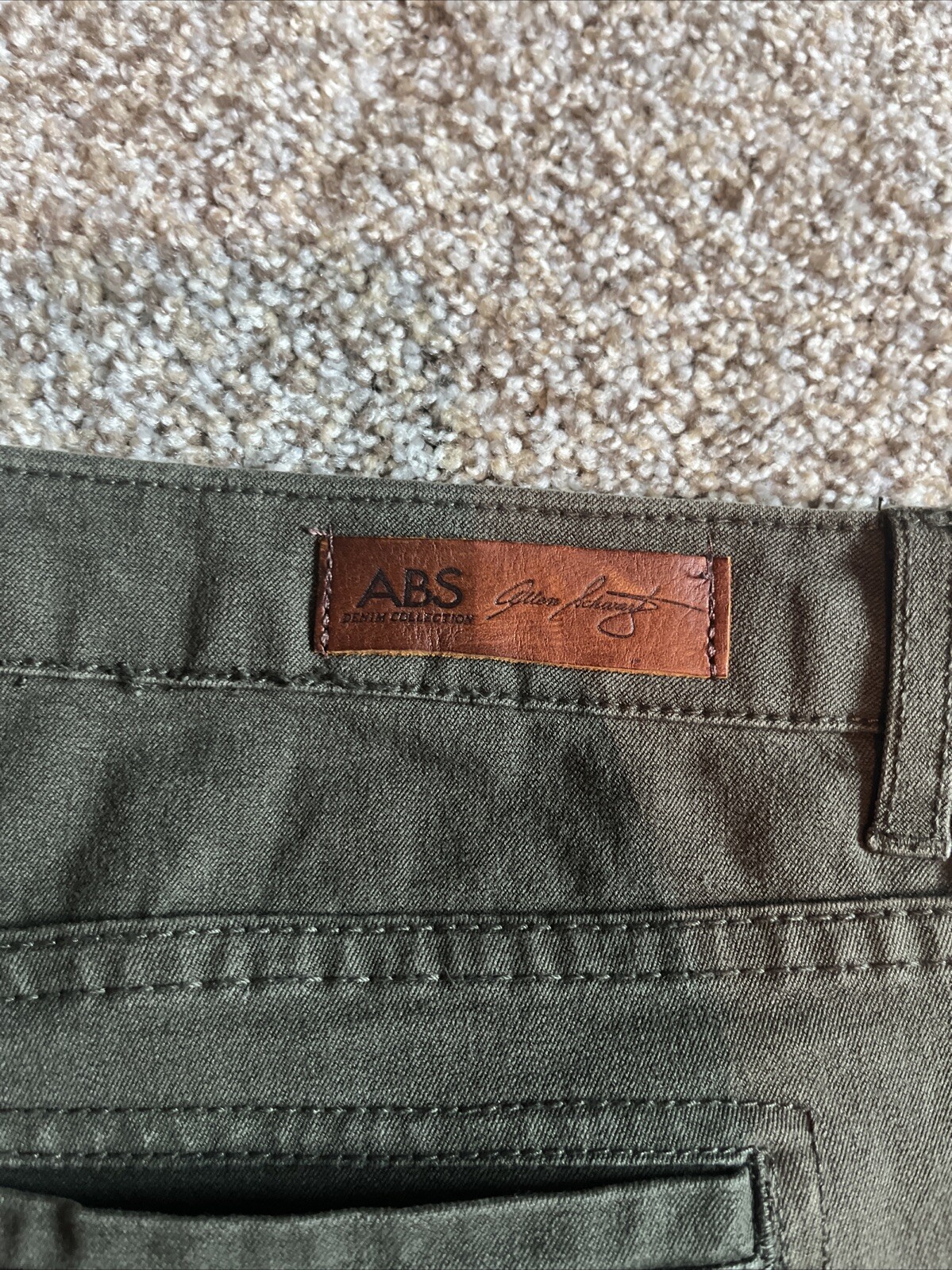 ABS Allen Schwartz Collection Womens Cargo Skinny Denim Jeans Green 32 (35x30.5) - View 17