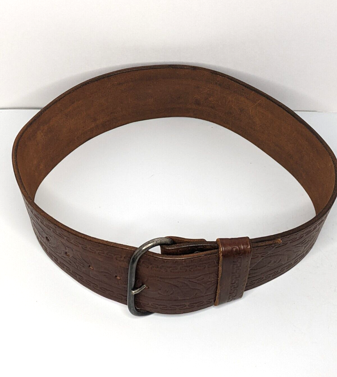 HTC Hollywood Trading Co Wide Leather Belt and Buckle Zip HTC Hollywood Trading Co Wide Leather Belt and Buckle Zip