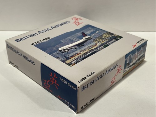 1:500 Big Bird British Asia Airways Airlines Boeing 747 400 Scale Model Jet Die - Picture 12 of 13