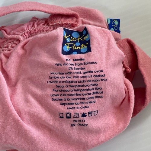 Kickee Hose Bambus Kleinkind Mädchen natur rosa gerafft Strampler Größe 0-3 Monate - Bild 6 von 6