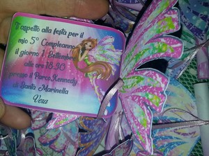 Dettagli Su Invito Compleanno Party Festa Winx Bloom Aisha Stella Tecna Flora Farfalla