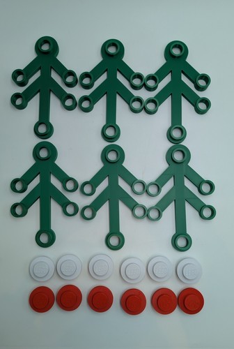 LEGO-inspirierter Weihnachtstürkranz 3D gedruckt - Lego grüne Version - Bild 5 von 5