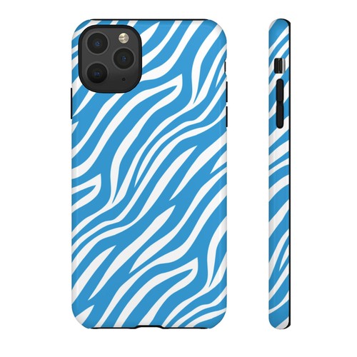 Light Blue Zebra Print Phone Case, for iPhone, Samsung Galaxy, Google Pixel - 第 111/243 張圖片