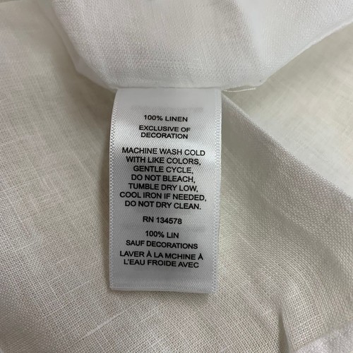 VINEYARD VINES Linen Solid Button-Down Shirt Men's Size XS White Cap - Picture 2 of 6