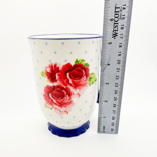 Pioneer Woman Heritage Floral Polka Dot Roses Blue Accent Stoneware Coffee Mug - Imagen 12 de 12