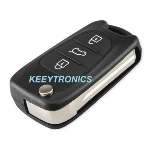 Remote Key Shell Case Flip for HYUNDAI i20 i30 3 Buttons with BLADE & LOGO #A09 - Picture 3 of 6