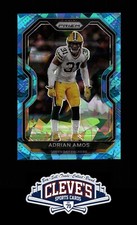 2020 PANINI PRIZM ADRIAN AMOS 48/99 BLUE CRACKED ICE GREEN BAY PACKERS
