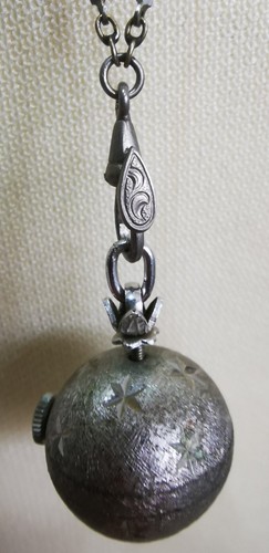 Vintage Rare Swiss Made BUCHERER Stainless Silver Pendant Ball Necklace Watch - Picture 6 of 16