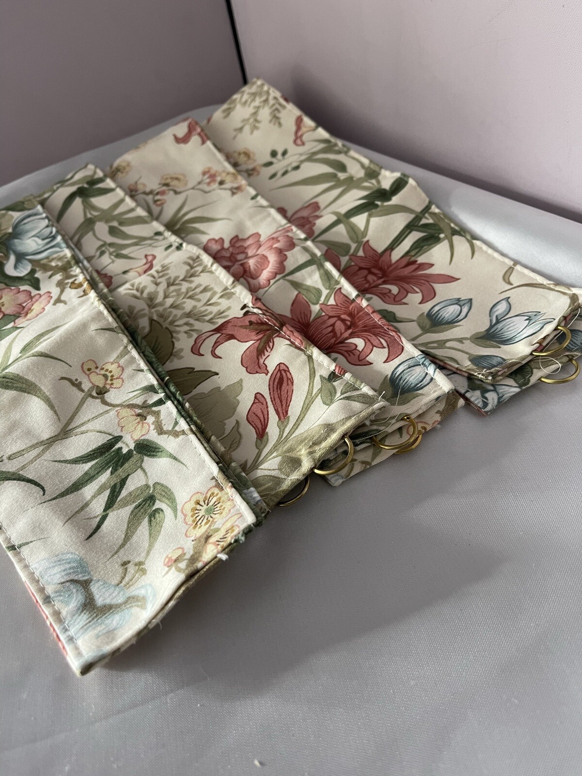 2 x Pair of Vintage Floral Curtain Tie Backs eBay