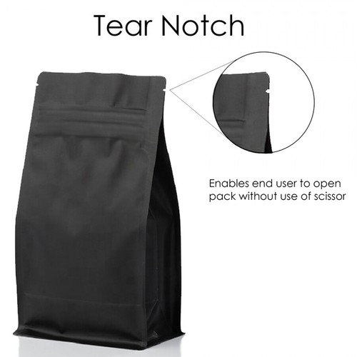 2.5Kg, 5Kg Flat / Box Bottm Black / White Jumbo Bags with side Gusset and Zipper - Picture 7 of 20