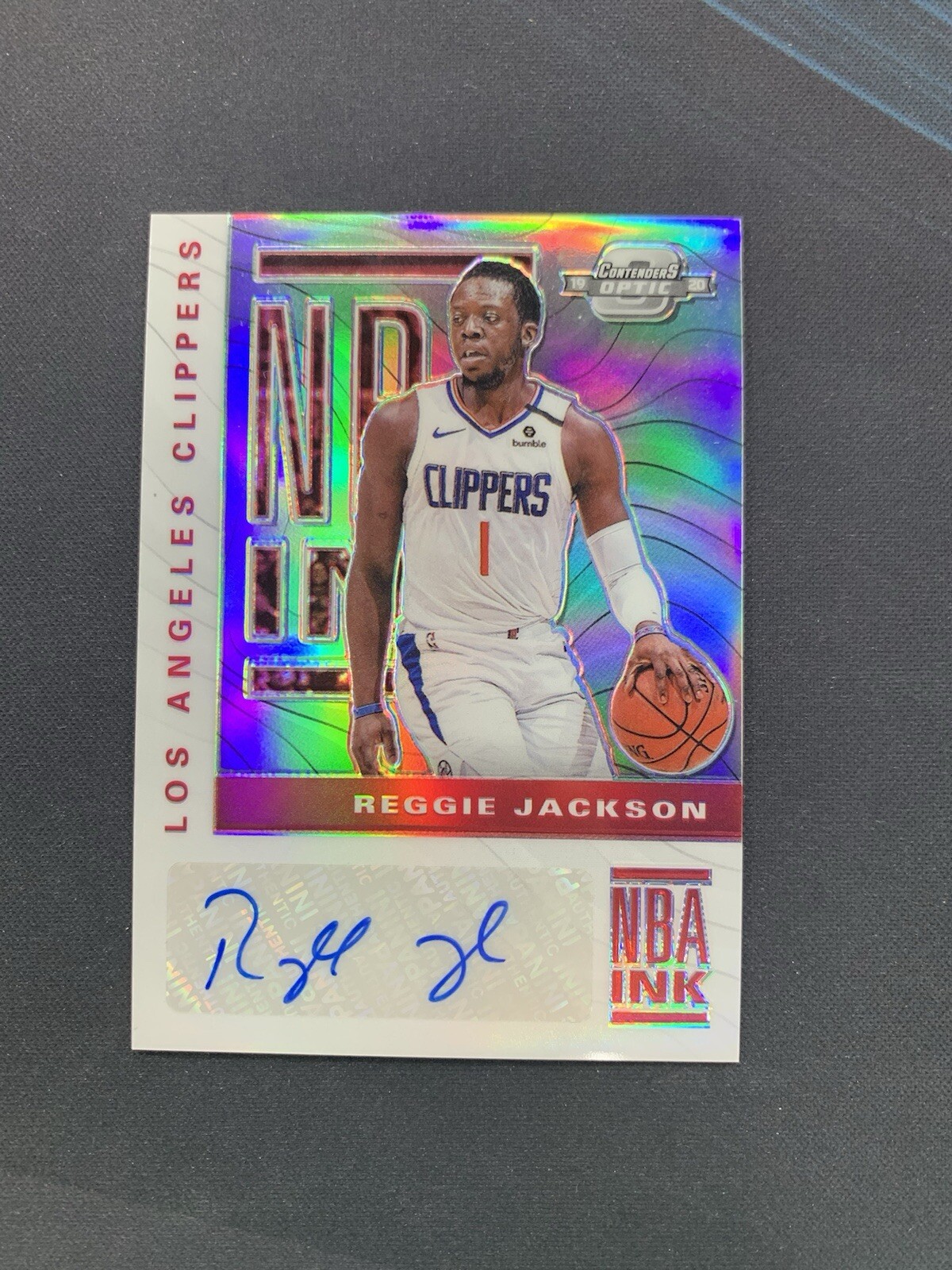 2019-20 Contenders Optic NBA Ink  Prizm Reggie Jackson Clippers AUTO -RL